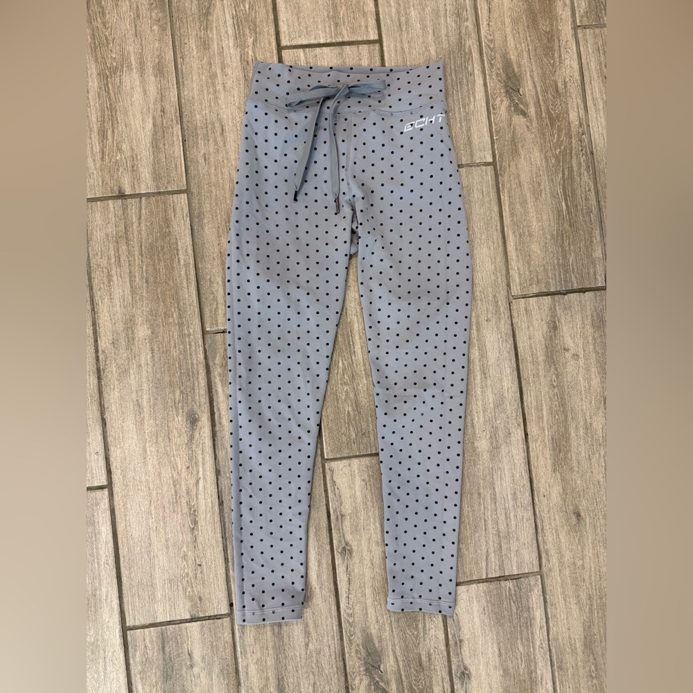 Gray Polka Dot Leggings